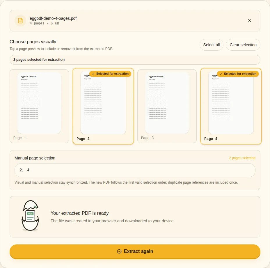Extract and verify. Extracted PDF ready