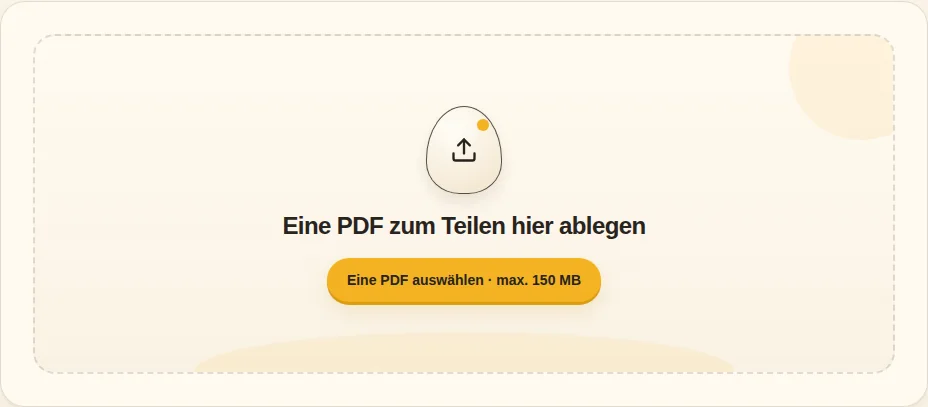 Eine PDF auswählen. Eine PDF auswählen